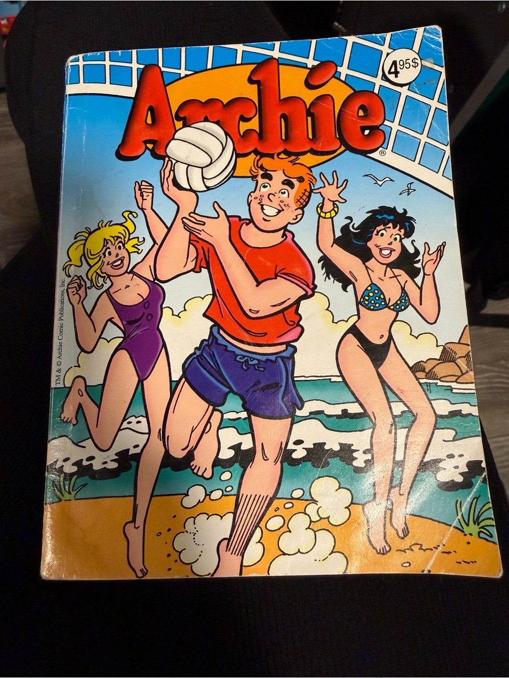 Archie Beach Volleyball Comic Art Print - Bright Multicolor